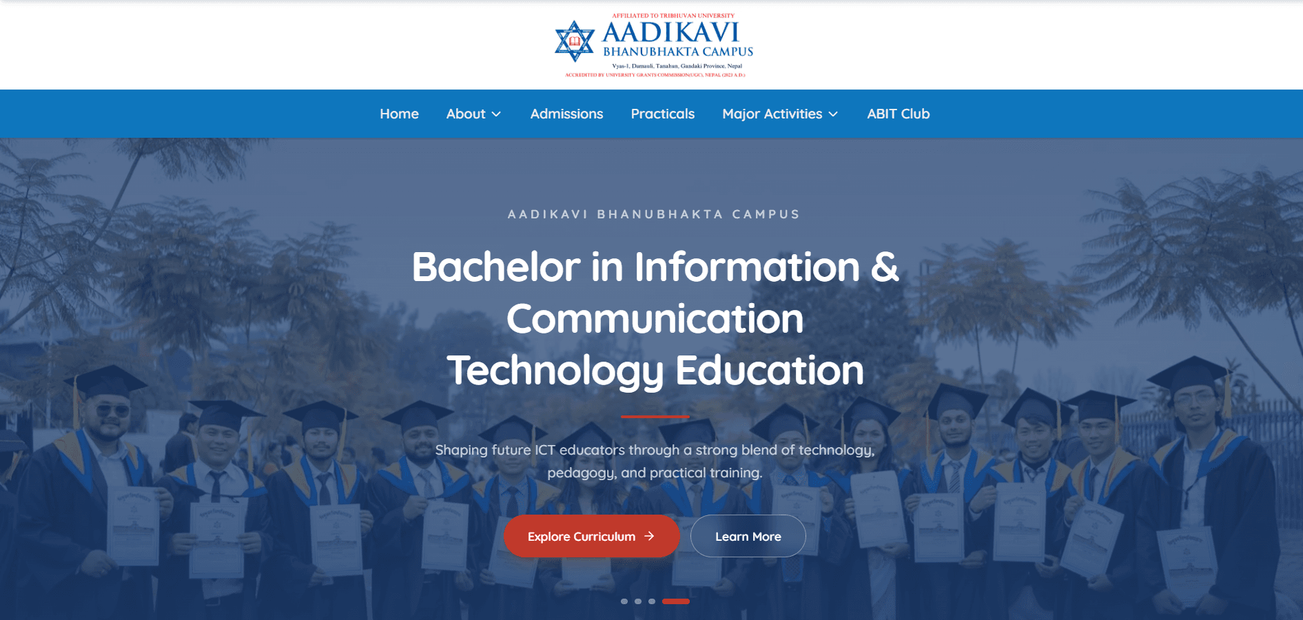 BICTE Faculty Portal screenshot
